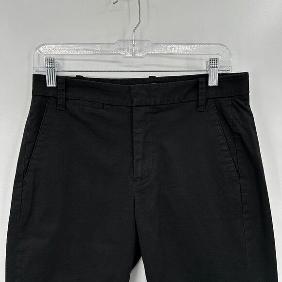 VINCE Women's Black Dark Charcoal Gray Cotton Spandex Bermuda Shorts Size 6 - Picture 3 of 5